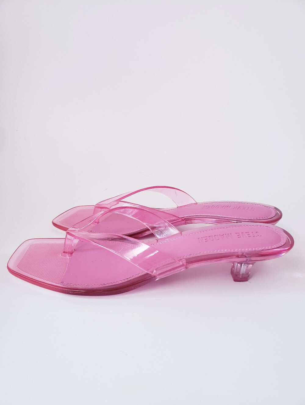 Steve Madden Pink Clear Kittem Heels - Picture 5 of 12